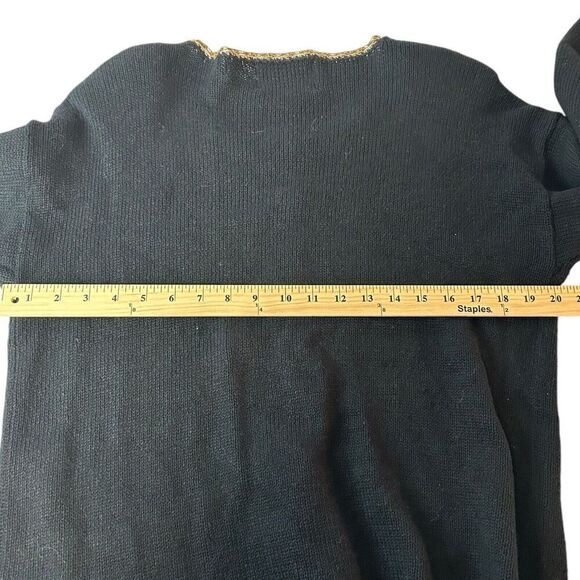 Heirloom Collectibles Floral Embroidered Pearl Black Button Up Women Size M - Picture 9 of 16